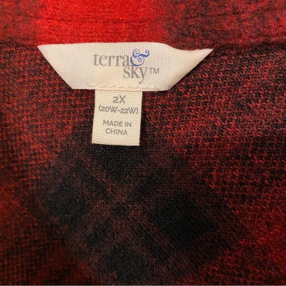 Terra & Sky Red and Black Plaid Jacket - Picture 6 of 8